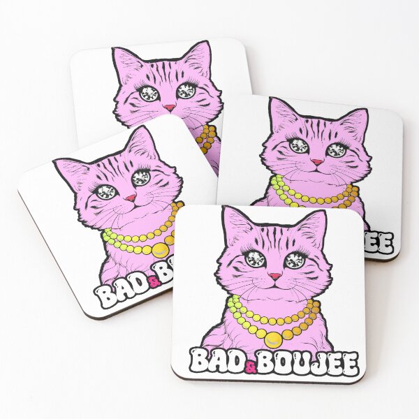 Item preview, Bad & Boujee Cat- Solid Pink designed and sold by Color Serenity by Alana C..