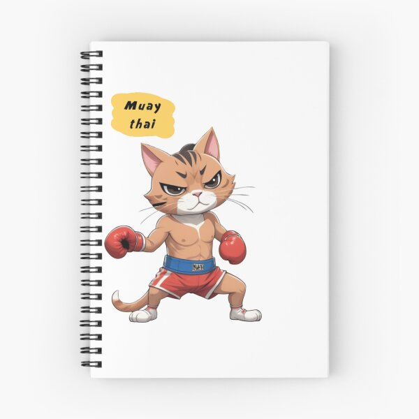 Item preview, Muay Thai Cat T-Shirt – Cute and Funny Thai Boxing Kitty Fighter Tee designed and sold by Babayaa.