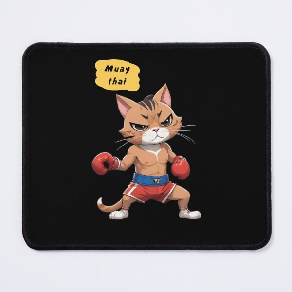 Item preview, Muay Thai Cat T-Shirt – Cute and Funny Thai Boxing Kitty Fighter Tee designed and sold by Babayaa.