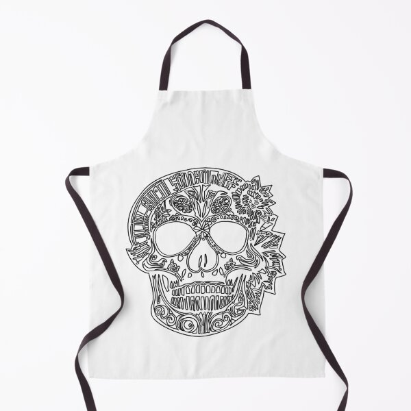 Item preview, Gothic Sugar Skull Coloring Page Black and White Line Art for cinco de mayo designed and sold by chuckletuckle.