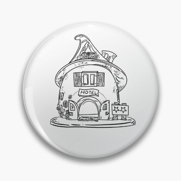 Item preview, Minimal line art Fantasy Cottage Black and White Coloring Page for Fairy Tale Lovers designed and sold by chuckletuckle.