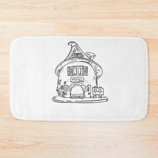 Item preview, Minimal line art Fantasy Cottage Black and White Coloring Page for Fairy Tale Lovers designed and sold by chuckletuckle.