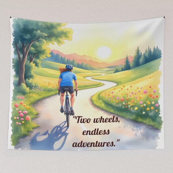 Item preview, Two Wheels Endless Adventures Motivational Quote  designed and sold by nhk999.