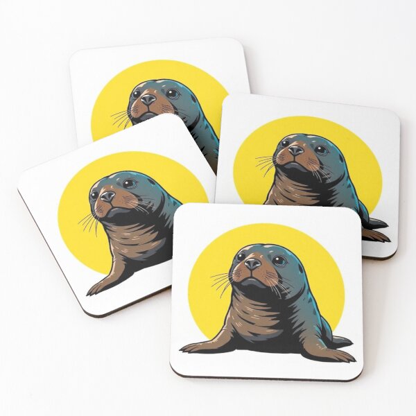 Item preview, pop art style cute seals designed and sold by Dogandesighn.