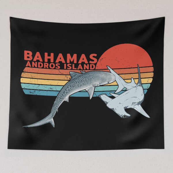 Item preview, Andros Bahamas Tiger Shark Hammerhead Shark designed and sold by NicGrayGraphic.