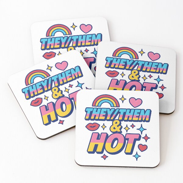 Item preview, They/Them & Hot – Pan Pride Genderfluid Statement Design designed and sold by Haus Of Sin.
