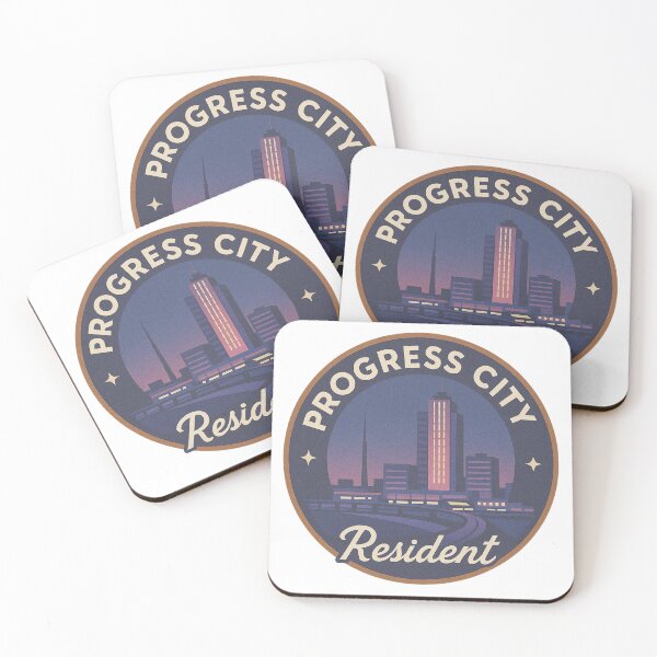 Item preview, Progress City Resident – Retro Futurism Tee designed and sold by Throttle Up Media.