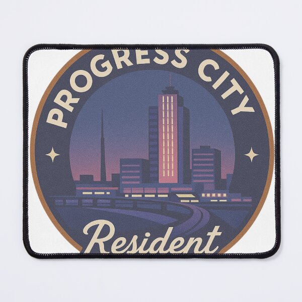 Item preview, Progress City Resident – Retro Futurism Tee designed and sold by Throttle Up Media.
