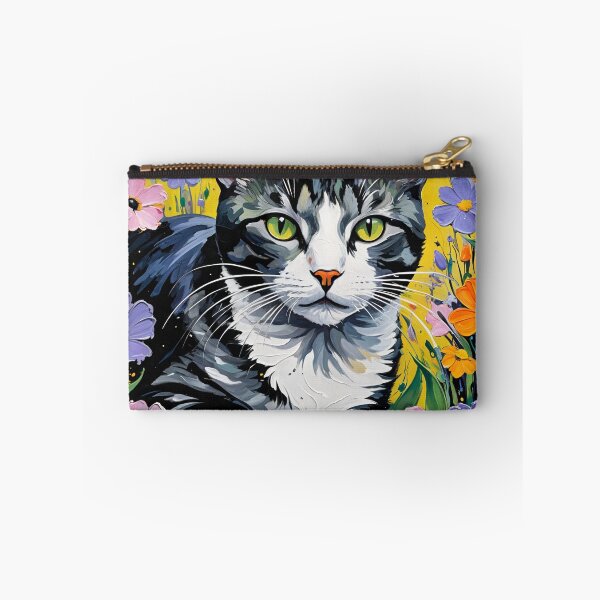 Item preview, Colorful Cat in a Floral Fantasy 4K Painting designed and sold by Keirnyx.