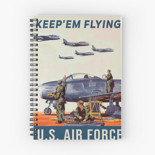 Item preview, Keep ’Em Flying – Vintage U.S. Air Force Poster with F-86 Sabre Jets designed and sold by ArtVectorXO.