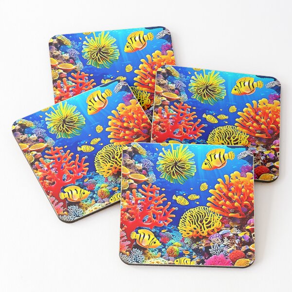 Item preview, Colorful Coral Reef Design  designed and sold by Health And Fitness Posts e-Store.