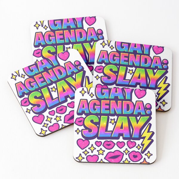 Item preview, Gay Agenda: Slay – Rainbow Pride Power Statement designed and sold by Haus Of Sin.