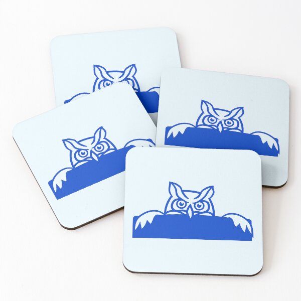 Item preview, Owl hiding behind wall fence wall sign funny cute designed and sold by shirt-o-mat.