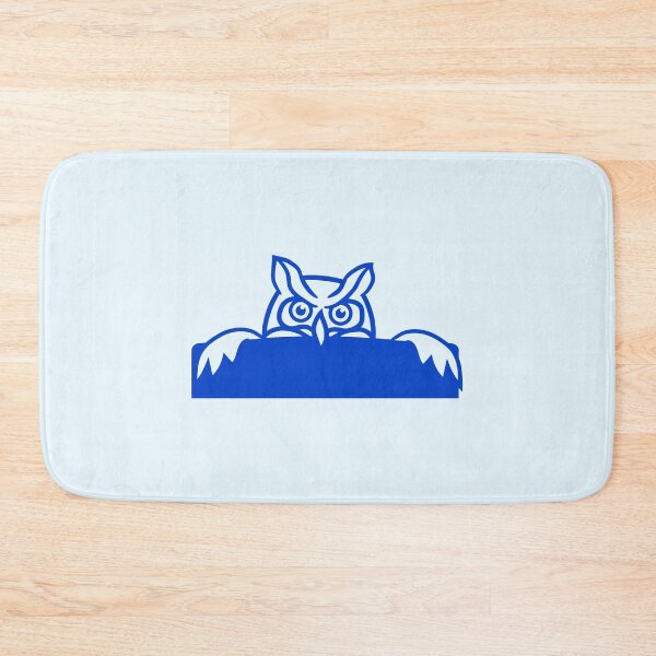 Item preview, Owl hiding behind wall fence wall sign funny cute designed and sold by shirt-o-mat.