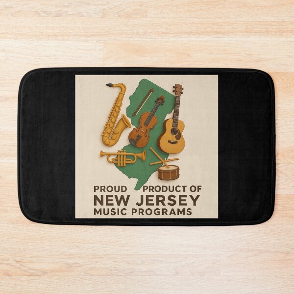 Item preview, Proud Product of New Jersey Music Programs – Music Education Tribute Art designed and sold by MySheetMusicArt.