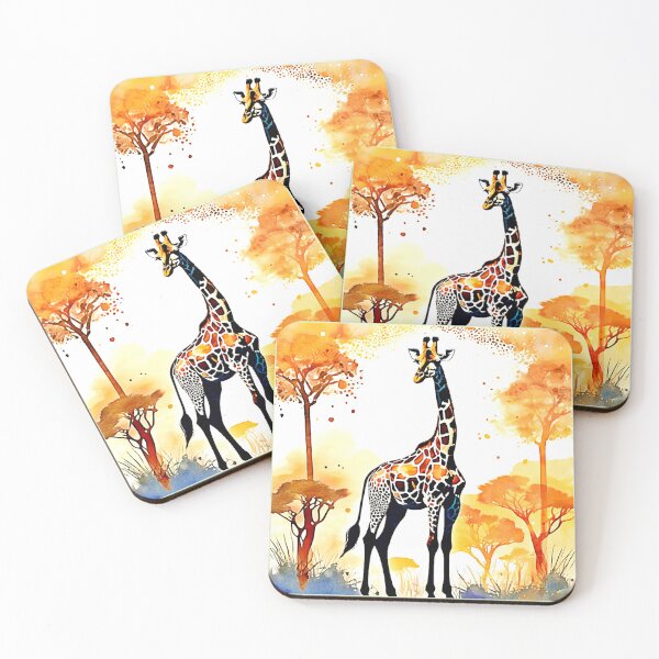 Item preview, Giraffe Savannah Art designed and sold by Health And Fitness Posts e-Store.