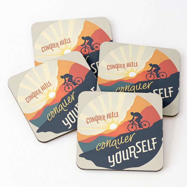 Item preview, Conquer Hills Conquer Yourself Cycling Inspiration designed and sold by nhk999.