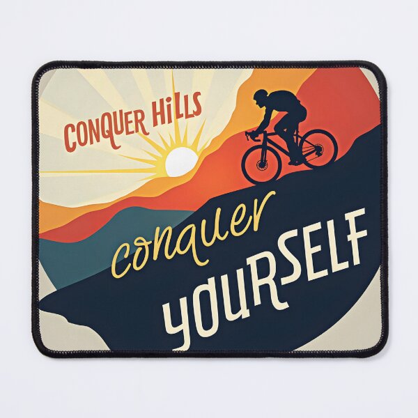 Item preview, Conquer Hills Conquer Yourself Cycling Inspiration designed and sold by nhk999.