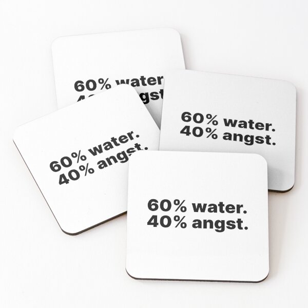 Item preview, 60% water, 40% angst | Black text designed and sold by ThingsOnTees.