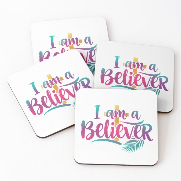 Item preview, I Am a Believer Colorful Cross Palm Leaf designed and sold by Faithloveshop.