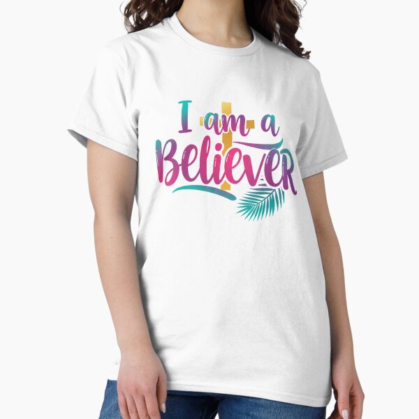 Item preview, I Am a Believer Colorful Cross Palm Leaf designed and sold by Faithloveshop.