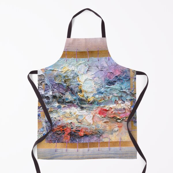 Item preview, Abstract textured landscape mixed media painting designed and sold by Dariia Zhyrova.