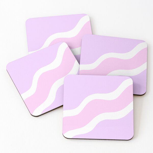 Item preview, Minimalist Abstract Wavy Swirls in Pink, Purple and White designed and sold by JulzPink.