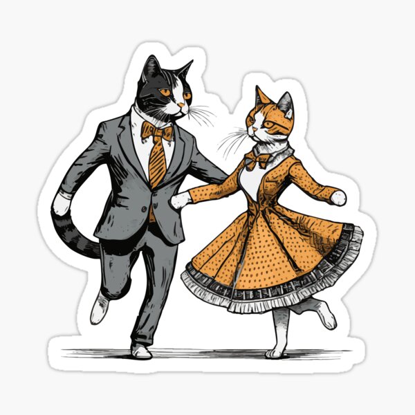 Item preview, Cats Dance the Lindy Hop Litter Box Boogie designed and sold by SupeFox66.