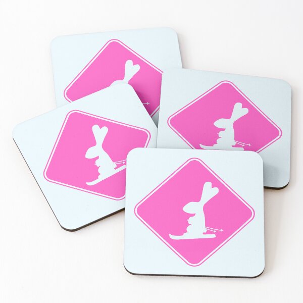 Item preview, Rabbit Warning Sign Ski Bunny Skiing Danger Zone designed and sold by shirt-o-mat.