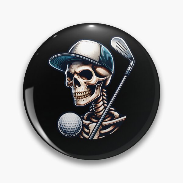 Item preview, Skeleton with golf club and golf ball - cool golf design designed and sold by ReneMM.