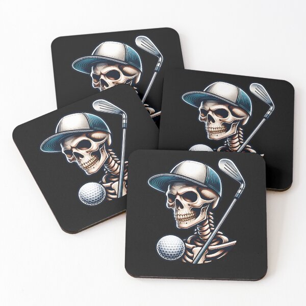 Item preview, Skeleton with golf club and golf ball - cool golf design designed and sold by ReneMM.
