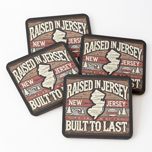 Item preview, Raised in Jersey, Built to Last – Rustic New Jersey Pride Design designed and sold by MySheetMusicArt.