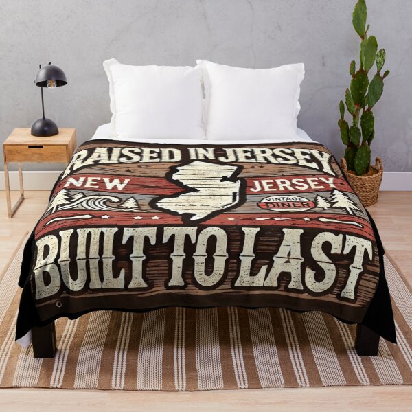 Item preview, Raised in Jersey, Built to Last – Rustic New Jersey Pride Design designed and sold by MySheetMusicArt.