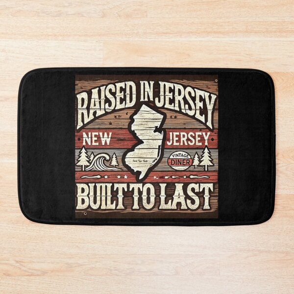 Item preview, Raised in Jersey, Built to Last – Rustic New Jersey Pride Design designed and sold by MySheetMusicArt.