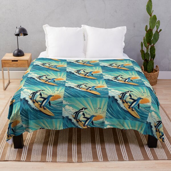 Item preview, Cute penguins surfing the sea designed and sold by Dogandesighn.