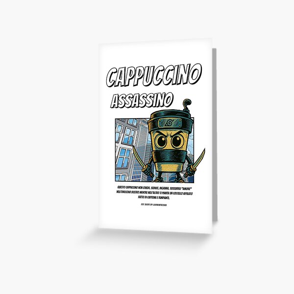 Item preview, Cappuccino Assassino 90's Comic Style  (Italian Brainrot) designed and sold by LookinFreshh.