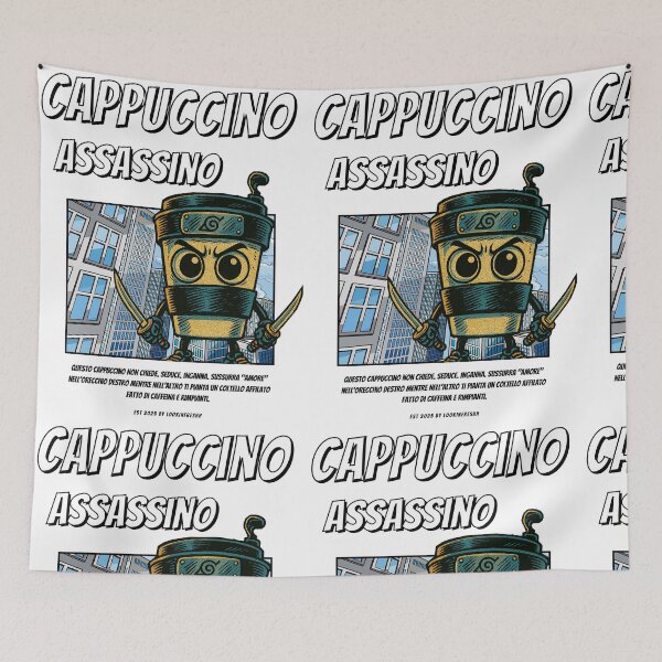 Item preview, Cappuccino Assassino 90's Comic Style  (Italian Brainrot) designed and sold by LookinFreshh.