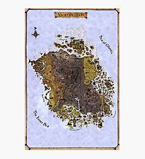 Vvardenfell Map, Morrowind, Elder Scrolls - Old School Map for An Awesome Game Photographic Print