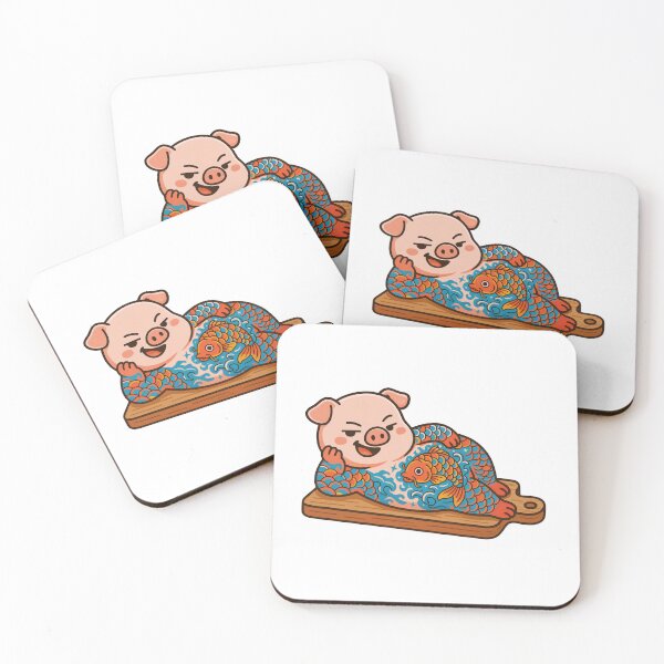 Item preview, Kalwaii Pig Boss – Tattooed King of Yum designed and sold by Tonsala.