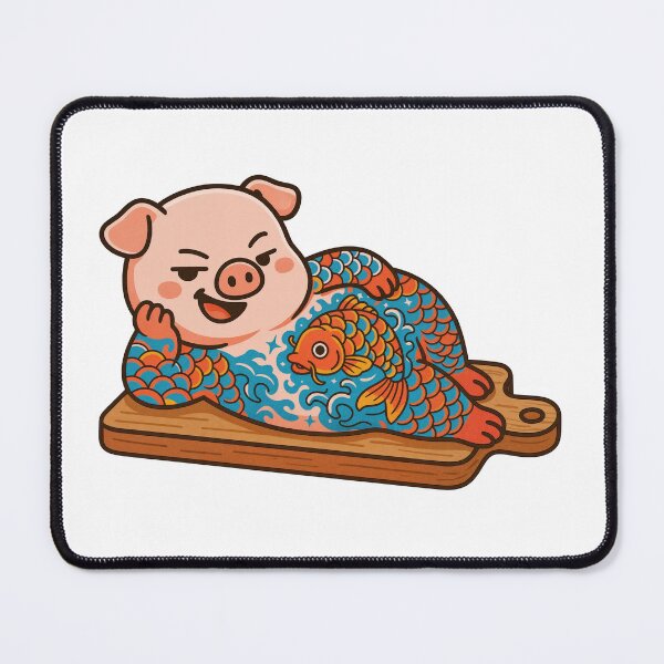 Item preview, Kalwaii Pig Boss – Tattooed King of Yum designed and sold by Tonsala.