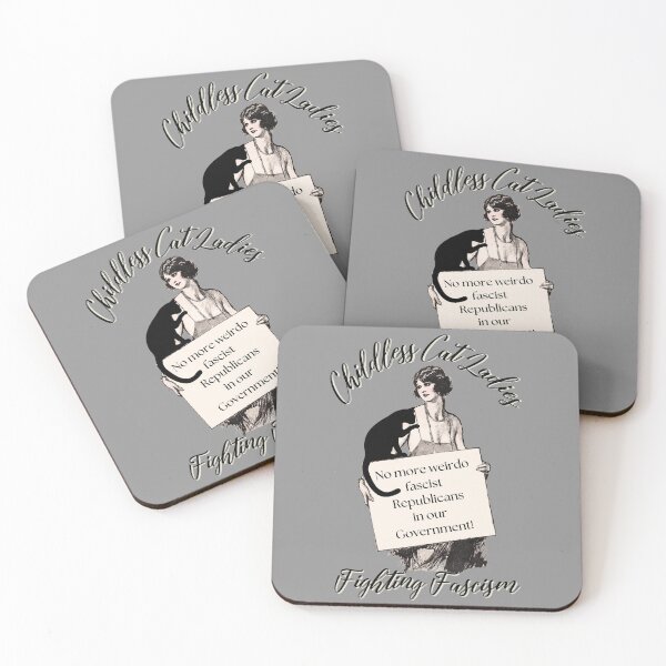 Item preview, Childless Cat Ladies... Fighting Fascism designed and sold by TheBloomingCat.