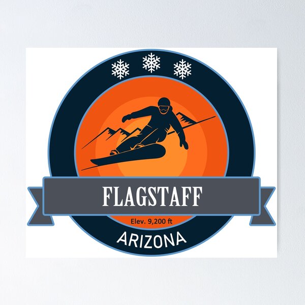 Item preview, Flagstaff Arizona Snowboarder Badge designed and sold by Wanderful-roads.