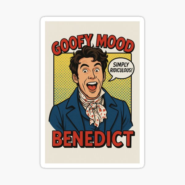 Aperçu de l'œuvre Benedict Bridgerton, humeur loufoque – Icône du Pop Art Régence créée et vendue par BigDeezTees.