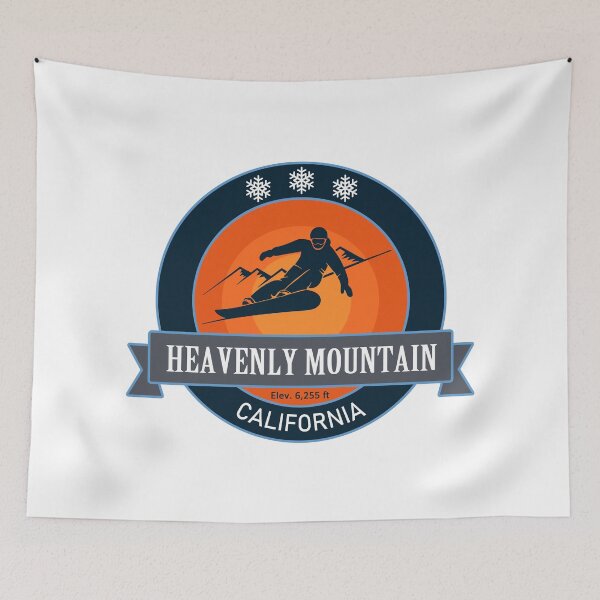 Item preview, Heavenly Mountain California Snowboard Badge designed and sold by Wanderful-roads.