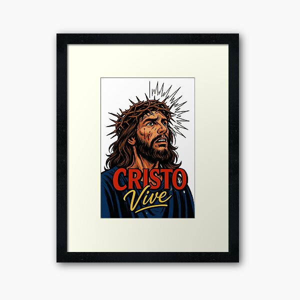 Vista previa del artículo con la obra «Jesucristo al estilo cómic de los 90», diseñado y vendido por LookinFreshh.