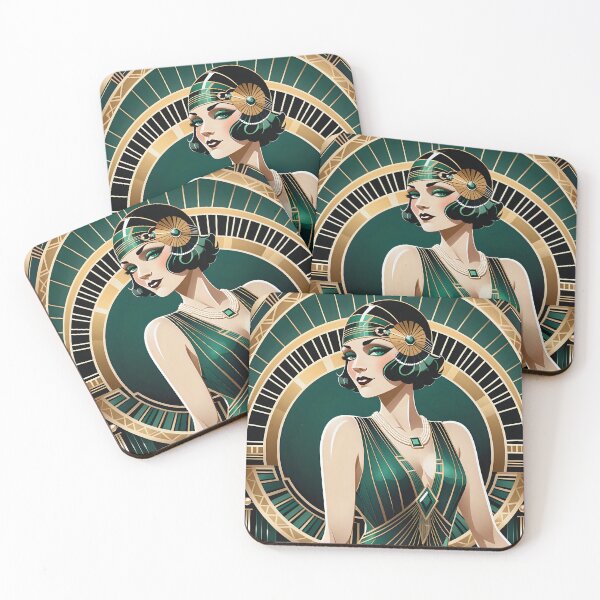 Artikelvorschau, Art Deco Jazz Age Socialite – Eine Vision des Glamours der 1920er Jahre entworfen und verkauft von AI-Syn-Pro.