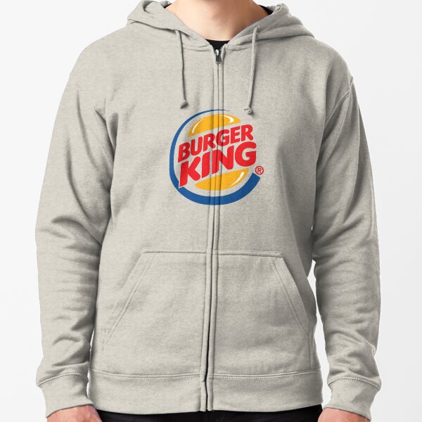 Logotipo de Burger King 4k Sudadera con capucha y cremallera