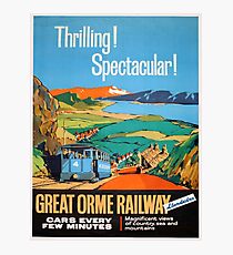 Vintage poster - Great Orme Railway Photographic Print