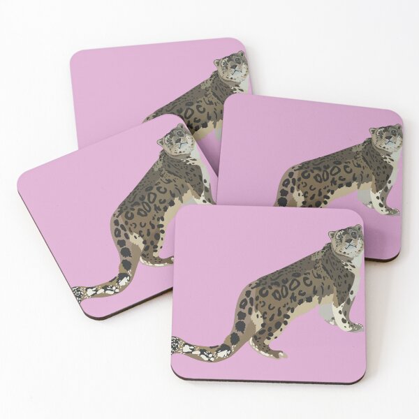 Item preview, S is for Snow Leopard, Snow Leopard Illustration – Majestic Big Cat Art for Wildlife Lovers designed and sold by PrettylittlepastelUk.