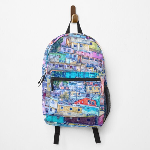 Item preview, Colorful Urban Layers of Stacked Houses designed and sold by SiciliaArte.